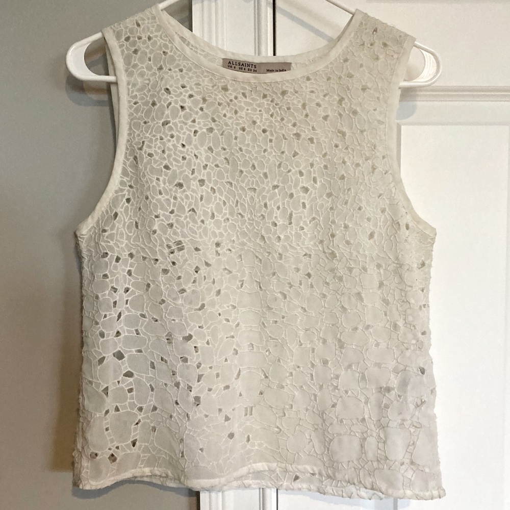 All Saints Zepetelli Eyelet Top